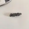 Pinza para el pelo de tela plisada simple retro estilo coreano Pinza lateral para flequillo de temperamento de alta gama Pinzas versátiles para cabello suelto Pasador para mujer