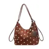 Bolsa de mano grande estilo coreano para mujer, nueva colección otoño 2026, diseño único de lunares, adecuada para ir al trabajo, elegante bolso de hombro