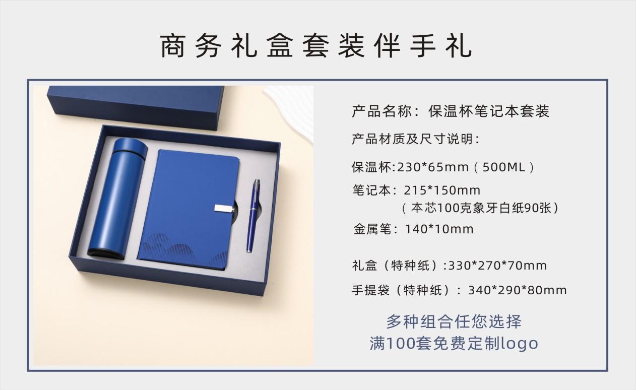 蓝色温显杯水波纹金属扣三件套详情