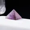Adornos de Pirámide de Cristal Natural de 3CM Piedra Original Mineral Pulido Estándar Piedra de Energía Torre de Cuatro Lados Adornos de Decoración para el Hogar