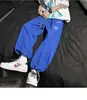 Pantalones Waffle Estampados Finos de Marca de Moda para Hombre, Corte Holgado, Tallas Grandes, Pantalones Jogger Casuales de Calle, Pantalones Cortos con Puños