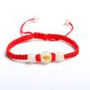 Pulsera de Hilo Rojo con Cuentas Luminosas de los Doce Signos del Zodíaco Hecha a Mano para la Buena Suerte en el Año de Nacimiento Set de Pareja para Hombres y Mujeres Cuentas Budistas