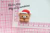 Novos enfeites de Natal acessórios decorativos remendos creme cola caseiro artesanal material resina caixa de presente de árvore de Natal