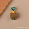 Pulseira com Pingente Pequeno de Bodhi Trançado Feito à Mão DIY Fruta Marfim, Acessório Colecionável, Pingente de Contas, Componente de Joia