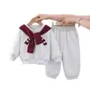 Sudadera Nueva Moda Primavera 2025 para Niños y Niños de Edad Media, Conjunto de Dos Piezas Casual Holgado para Hermanas y Hermanos, Venta al por Mayor Directamente de Fábrica