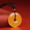 Colgante Hebilla de Seguridad de Ágata Natural Ajustable Colgante de Calcedonia de 30 mm Selección Multicolor Hebilla de Seguridad de Ágata Unisex