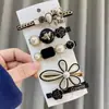 Estilo coreano ins TikTok Nuevo Retro Pluma Juego de 6 piezas Pasador Simple Pasador de Perla Pinza Lateral Pinza de Pato Juego