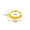 Nuevo Anillo Cerrado Sin Costura de Acero Inoxidable Puro Estilo Europeo y Americano Simple Retorcido Forma de Serpiente Joyería para Piercing de Nariz y Oreja de Henson
