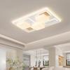 Lámpara de techo para sala de estar creativa geométrica cuadrada estilo crema lámpara para dormitorio creativa simple ambiente paquete de lámparas para toda la casa