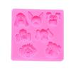 Ferramentas de cozimento DIY 7PCs cabeça do cão animal de estimação desenho animado forma do cão silicone doce bolo decoração molde de chocolate