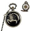 Pulpo Calamar Mil y Chihiro Totoro Reloj de Bolsillo Mecánico de Bronce Regalo para Estudiantes Hombres y Mujeres Reloj de Bolsillo