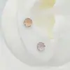 F136 Titanio Borde Serrado Piedra Ojo de Gato Tachuelas Planas para Oreja Tachuelas para Labio G23 Aleación de Titanio Joyería para Piercing Tachuelas para Cartílago de Oreja Tachuelas para Lengua