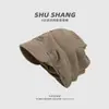 Gorro Holgado Estilo Shen Yujie para Mujer, Otoño e Invierno, Circunferencia de Cabeza Grande, Adelgazante del Rostro, Protector de Orejas, Gorro de Punto Cálido, Gorro para Clima Frío
