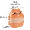 Gafas de Dibujos Animados 3D Oso Lonchera Capas Celosía Portátil Sellada Lonchera Microondas Portátil Tazón de Sopa Barril de Arroz 123 Capas