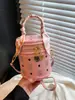 Bolso Cubo Nuevo con Estampado de Oso, Bolso de Hombro Versátil de Moda, Bolso Cruzado, Bolso de Mano Tipo Cubo, Estilo Chanel
