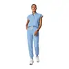Uniformes de quirófano personalizados unisex para salones de belleza y laboratorios, ropa de trabajo transfronteriza con logo bordado, uniformes de quirófano