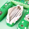 Estojo de Lápis Fofo de Panda para Alunos do Ensino Fundamental, Estojo de Lápis Grande Capacidade Cartoon, Bolsa de Lápis de Papelaria Infantil, Pequeno Presente de Feriado