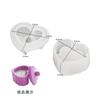 Molde de silicona para taza de vela de aromaterapia con forma de corazón reticulado, molde de silicona, gota de cristal, pegamento, caja de almacenamiento para quemador de incienso de amor a rayas DIY, venta al por mayor