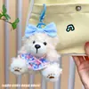 Muñeco de Peluche Oso Galleta Floral de Venta Caliente Llavero Colgante de Bolso Exquisito Corazón de Niña Tienda de Pinzas para Muñecos