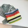 Bolso de Hombro de Rayas Color-Block de Verano 2025 Nuevo Estilo Artístico Fresco Bolso de Mano Casual