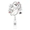 Pedido Urgente Insignia Retráctil Divertida de Halloween Personalizada Insignia Original BOO de Dibujos Animados Colgante Decorativo desde la Fábrica de Origen