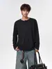 Camisa base casual moderna versátil com colarinho de botões, camiseta simples de manga comprida estilo americano para homens, henley de outono estilo descontraído