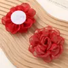 Estilo Coreano Elegante y con Temperamento Dulce Fino Brillo Quemado Rosas DIY Accesorios para el Cabello Hechos a Mano Broche Accesorios para Ropa