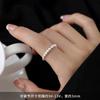 Anel de Prata S925 com Conta Móvel para Meninas Design de Nicho Luxo Acessível Anel de Contas de Bolas Push-Pull Elegante Anel Aberto