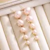 Brincos de Pérola Estilo Princesa Sereia Coreana Penteado Orelha Stud Estilo Delicado Senso de Alto Padrão Joias Retro de Luxo Leve Mulheres