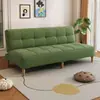 Sofá-cama linear popular para salas de estar pequenas, couro resistente a arranhões de gato, multifuncional, dobrável, de dupla finalidade, adequado para apartamentos de aluguel