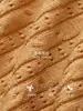 Mocci Otoño Nuevo Estilo Cuello Polo Suave Crochet Hueco Adelgazante Tejido Base Camiseta MQ1640