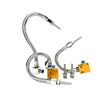 Boquilla de Metal para Soplador de Manguera Larga y Puntiaguda Tubo Ajustable en Forma de Serpiente Boquilla de Chorro Boquilla para Soplar Línea Recta de un Solo Agujero