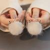 Pendientes de Navidad Pendientes de Bola de Pelo de Otoño e Invierno para Mujer 2025 Nuevos Populares Pendientes Largos de Alce Pendientes de Diseño de Nicho