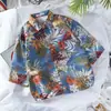 Nueva Camisa Floral Manga Corta Hombre Holgada Estudiante Moderna Camisa Floral Pareja Chaqueta Playa Delgada Hawaiana Verano