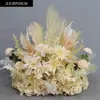 Novo Suporte de Chão para Flores de Casamento 50cm Flores Realistas Decoração de Casamento Arranjo de Flores Palco T Flores para Corredor Flores Artificiais de Casamento