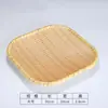 Platos de postre tejidos estilo ratán de melamina, bandejas para servir de restaurante de hot pot, vajilla tejida de bambú, platos rectangulares y platos de plástico imitación porcelana