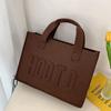 Bolso de Fieltro Mismo Estilo que Xiaohongshu, Bolso de Fieltro Nuevo Estilo Coreano de Gran Capacidad, Bolso de Mano Sencillo, Bolso Tote Letras para Hombro