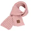 Bufanda Térmica de Invierno para Niños, Moda de Color Sólido, Padre-Hijo, Moderna, Calentador de Cuello, Etiqueta Infantil, Bufanda de Punto, Otoño