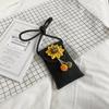 2026 Verano Cuerda de Algodón Tejida Bolso para Teléfono Floral de un Solo Hombro Cruzado Bolso de Mujer Vacaciones en la Playa Artículo Caliente Transfronterizo