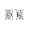 Brincos Damila de zircônia quadrada com quatro garras femininos de prata de lei s925 brincos de moda de luxo brincos curinga fabricantes atacado