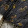 Estilo Pastoral Estampado Pequeño Floral Ola Acolchado Teñido en Hilo Tela Chaleco Chaqueta Falda Retro Jacquard