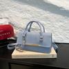 Bolso Texturizado Estilo Occidental Simple Bolso Cruzado Bolso de Hombro Sólido Color Nuevo Primavera 2025 para Mujer Bolso Cuadrado Pequeño de Mano