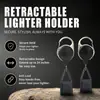 Estuche retráctil para encendedor con hebilla de fácil extracción, colgante antipérdida, cubierta protectora de hebilla metálica, logotipo personalizable, accesorios para fumar europeos y americanos