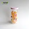 Frasco Hermético com Tampa de Rosca para Ração de Animais de Estimação Garrafa Plástica Transparente Frutas Conservadas Embalagem para Doces Biscoitos Bolos