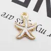 Concha de Caracol Goteando Petróleo Transfronterizo Estrella de Mar Concha Marina Accesorios para Joyería DIY Pulsera Pendientes Aleación Colgante Pequeño
