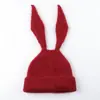 Sombrero de Lana Tejido con Orejas de Conejo Lindo Versión Coreana Otoño e Invierno para Mujer Dulce Estudiante Grueso Cálido Protección para Orejas Moda Venta al por Mayor