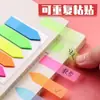 Etiquetas de índice de colores transparentes para apuntes de estudiantes, marcadores de páginas de puntos clave, etiquetas fluorescentes de clasificación para oficina, escribibles