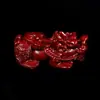 Pulsera de Cinabrio en Bruto Pixiu Alto Contenido Arena Dorada Púrpura Arena Roja Imperial Accesorios Pixiu Venta al por Mayor y Dropshipping