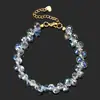 Bestseller transfronterizo: Pulsera de cristal de fresa con agujero horizontal, simple para el uso diario, regalo para novia, pulsera hecha a mano multicolor al por mayor