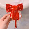 Ano Novo estilo red velvet cocar arco menina coroa pelúcia hairpin roupas de ano novo hairpin hairpin